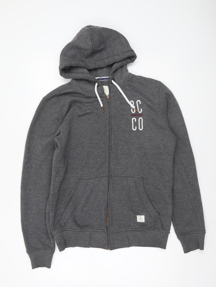 SoulCal & Co Men’s Grey Full Zip Hoodie Size L Regular Fit