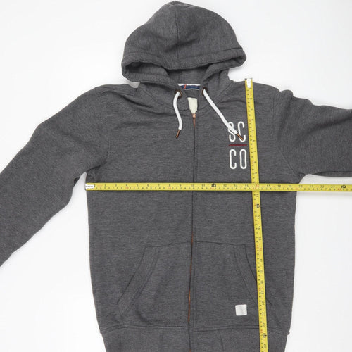 SoulCal & Co Men’s Grey Full Zip Hoodie Size L Regular Fit