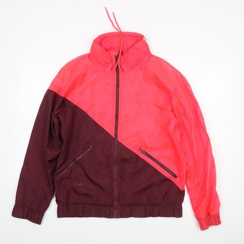 Reebok Women Red Burgundy 90s Retro Windbreaker Jacket S