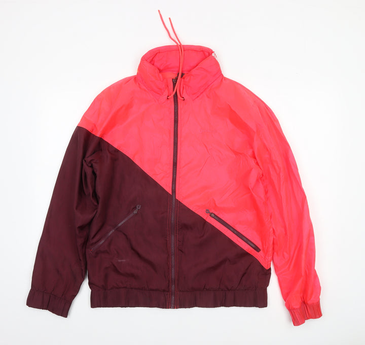 Reebok Women Red Burgundy 90s Retro Windbreaker Jacket S
