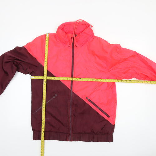 Reebok Women Red Burgundy 90s Retro Windbreaker Jacket S