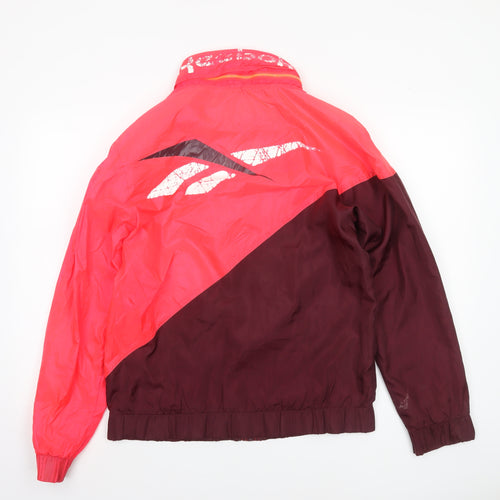 Reebok Women Red Burgundy 90s Retro Windbreaker Jacket S