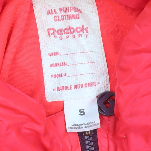 Reebok Women Red Burgundy 90s Retro Windbreaker Jacket S