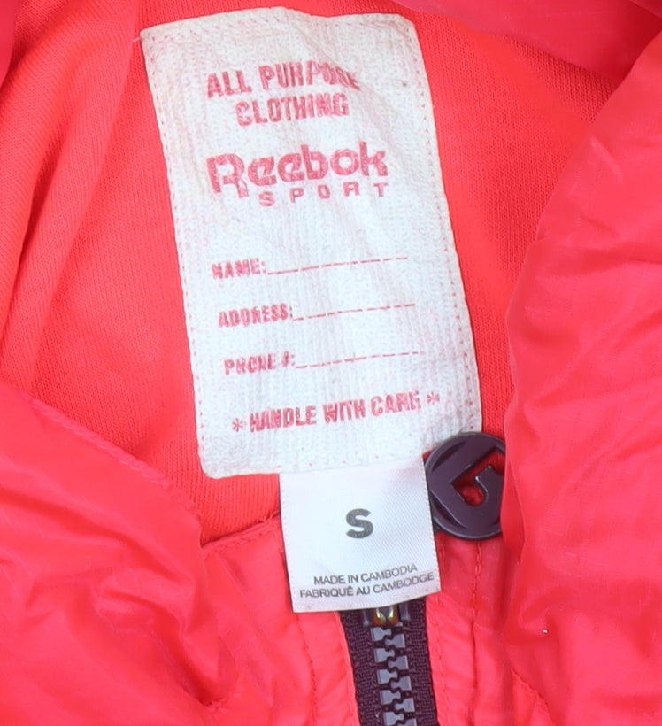 Reebok Women Red Burgundy 90s Retro Windbreaker Jacket S