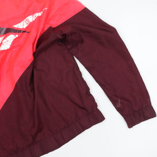 Reebok Women Red Burgundy 90s Retro Windbreaker Jacket S