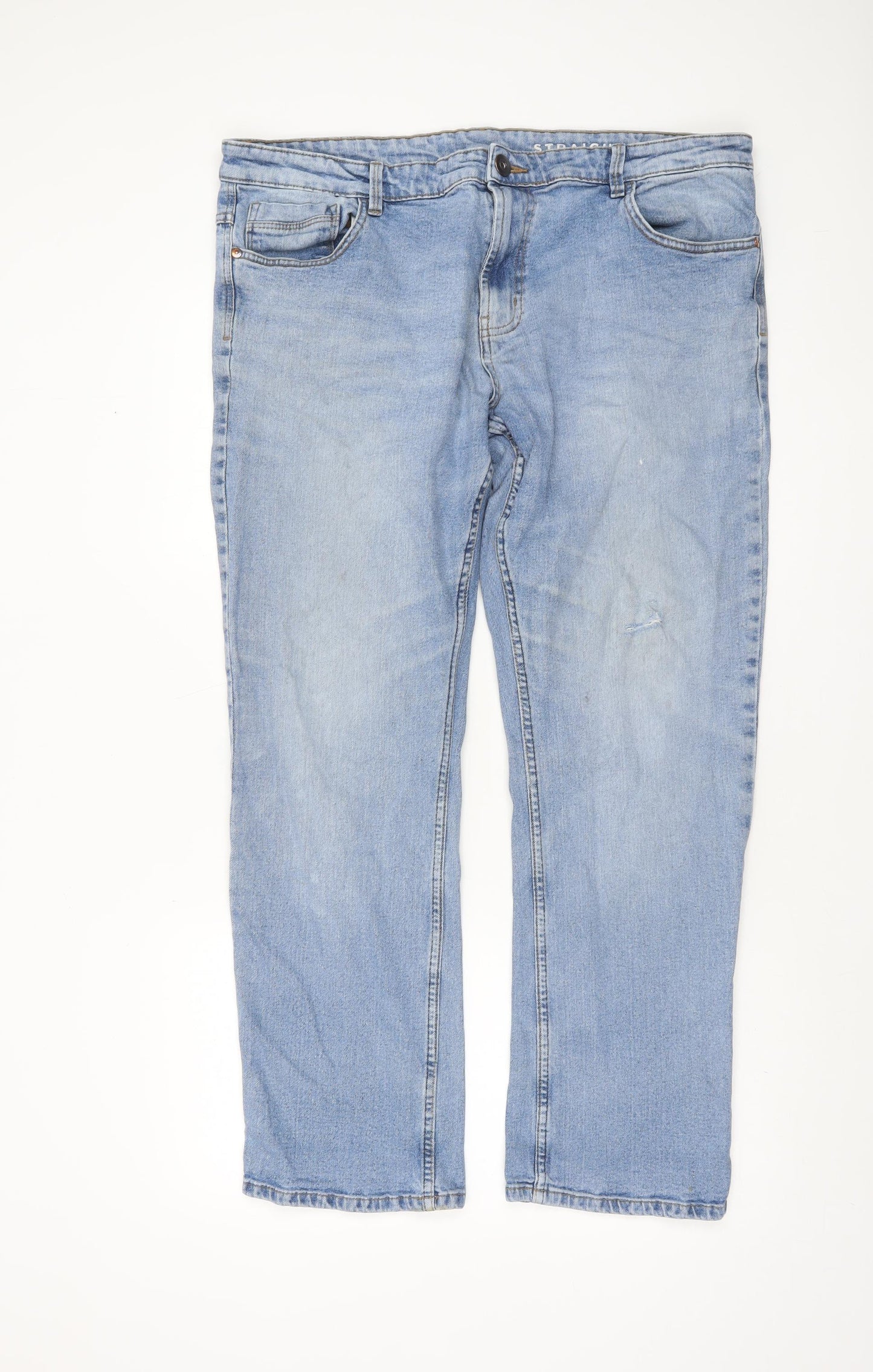 Dunnes Stores Men's Blue 40in Regular Fit Straight Leg Jeans