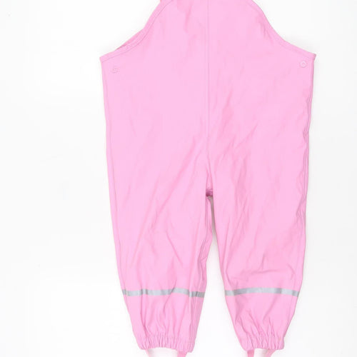 Lupilu Pink Waterproof Ski Salopettes Unisex Baby 18-24 Months Adjustable Lined