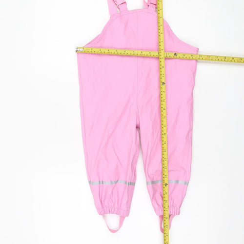 Lupilu Pink Waterproof Ski Salopettes Unisex Baby 18-24 Months Adjustable Lined