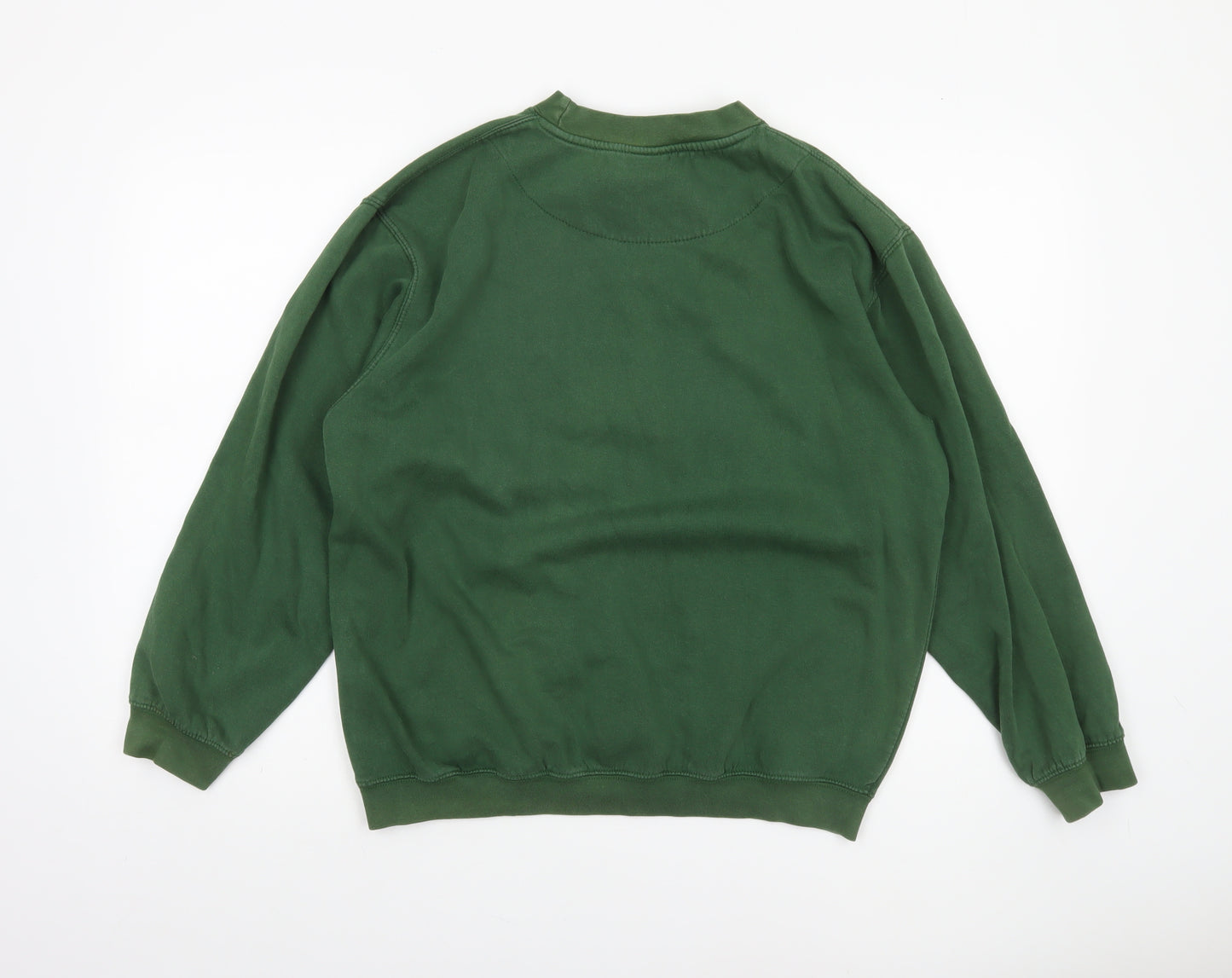 James & Nicholson Men's Green Graphic Football Sweatshirt Size M