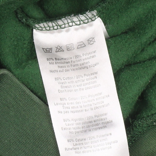 James & Nicholson Men's Green Graphic Football Sweatshirt Size M