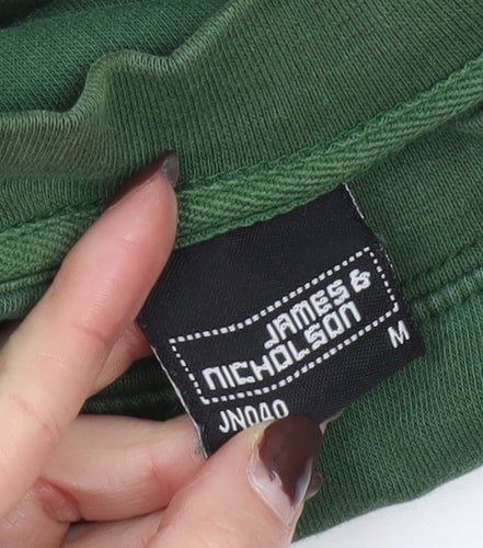 James & Nicholson Men's Green Graphic Football Sweatshirt Size M