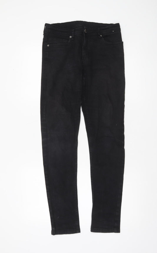 Denim Co. Men's Black Skinny Jeans 34W 32L Slim Fit Stretch Denim