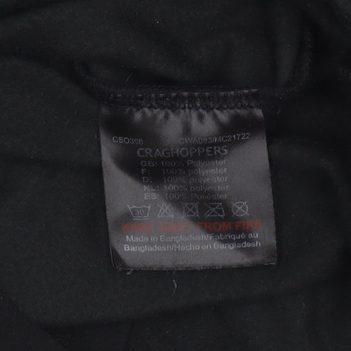 Craghoppers Women Black Fleece Pullover 1/2 Zip Sweatshirt UK 12
