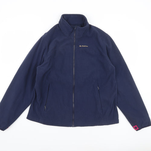 Quechua Women's Blue Fleece Full Zip Jacket Size 14