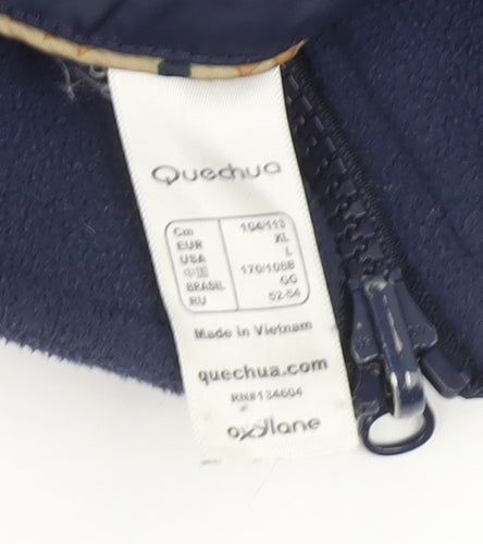 Quechua Women's Blue Fleece Full Zip Jacket Size 14