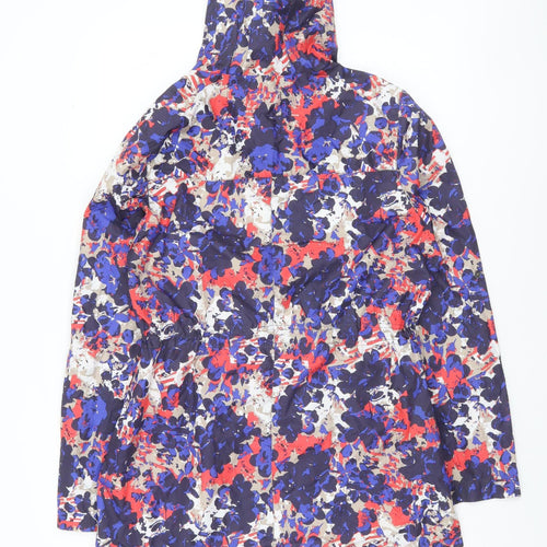 Brave Soul Womens Multicoloured Hooded Rain Coat Jacket Size 12