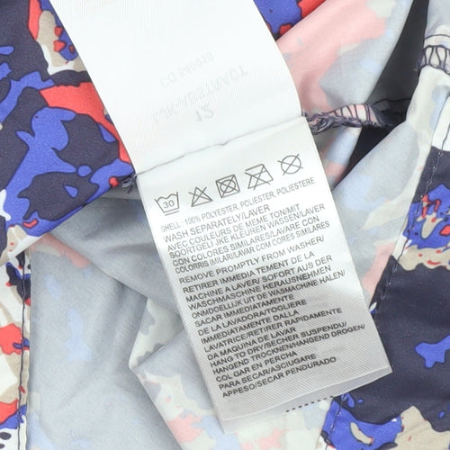 Brave Soul Womens Multicoloured Hooded Rain Coat Jacket Size 12