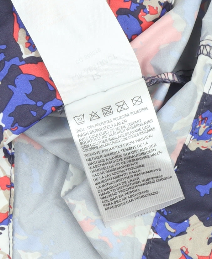 Brave Soul Womens Multicoloured Hooded Rain Coat Jacket Size 12