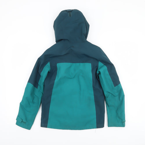 Mountain Warehouse Boys Green Waterproof Hooded Rain Coat Jacket 9-10 Years