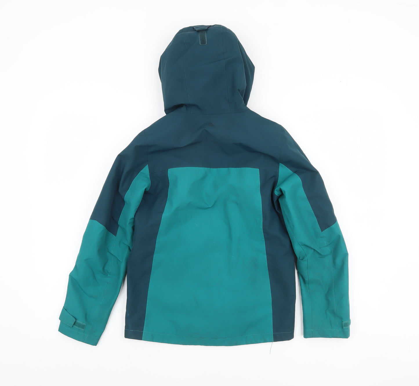 Mountain Warehouse Boys Green Waterproof Hooded Rain Coat Jacket 9-10 Years