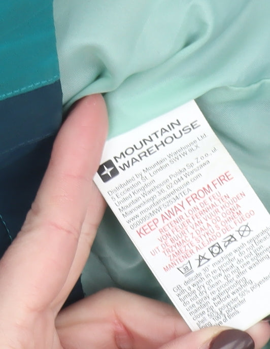 Mountain Warehouse Boys Green Waterproof Hooded Rain Coat Jacket 9-10 Years