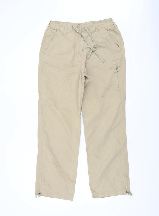 Marks and Spencer Women’s Beige Cargo Trousers Size 12 Cotton Blend