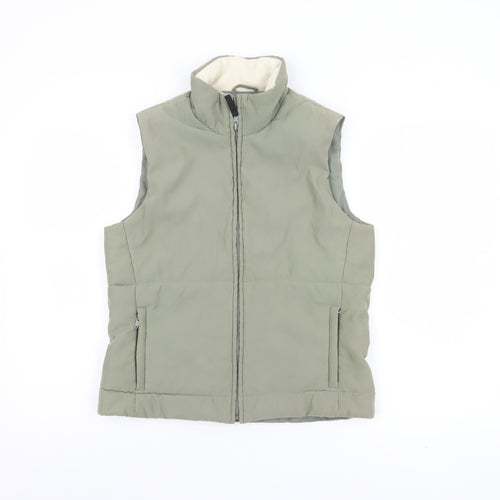Dorothy Perkins Women Green Padded Zip Waistcoat UK 10