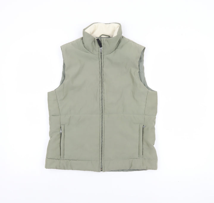 Dorothy Perkins Women Green Padded Zip Waistcoat UK 10