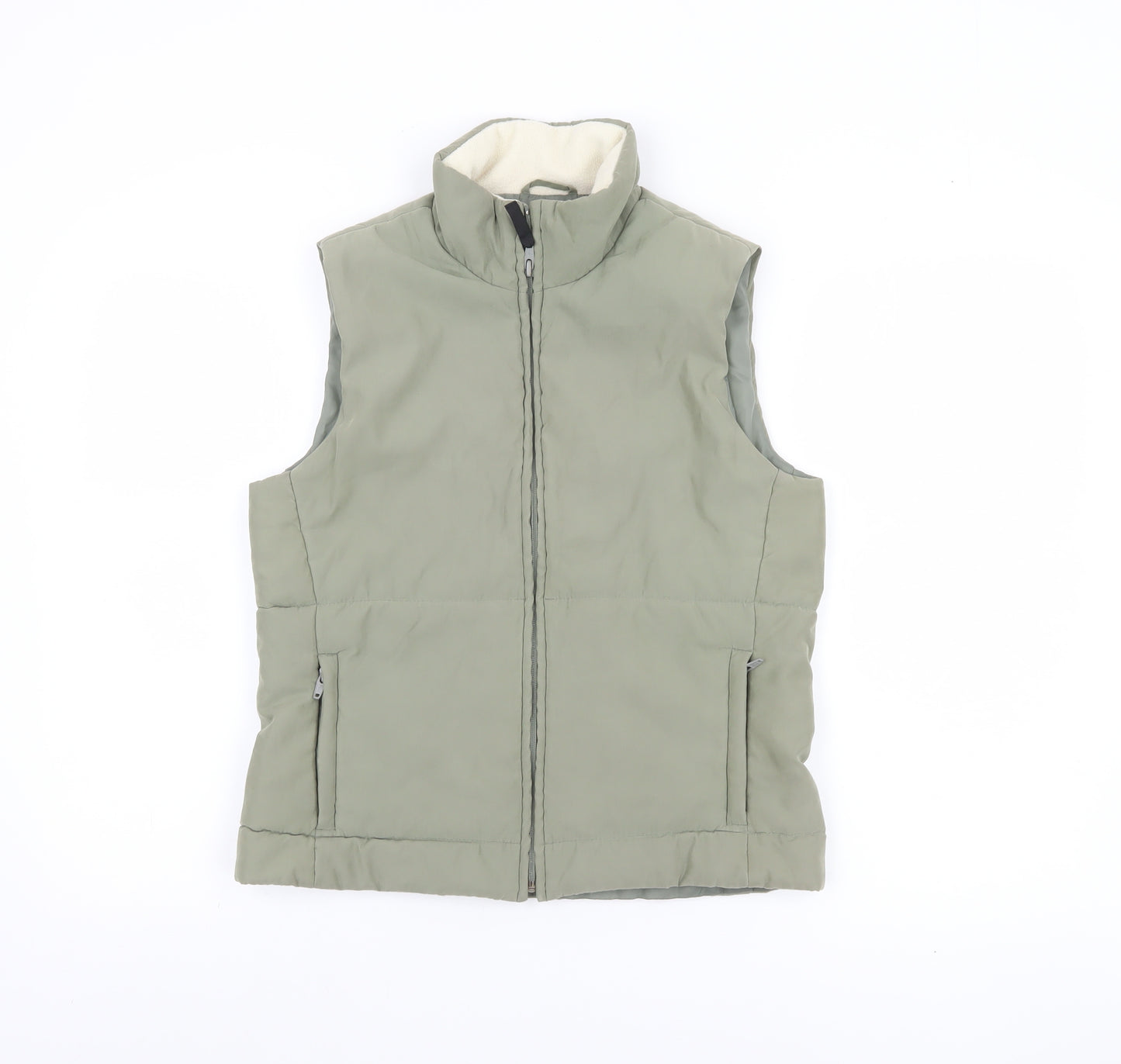 Dorothy Perkins Women Green Padded Zip Waistcoat UK 10