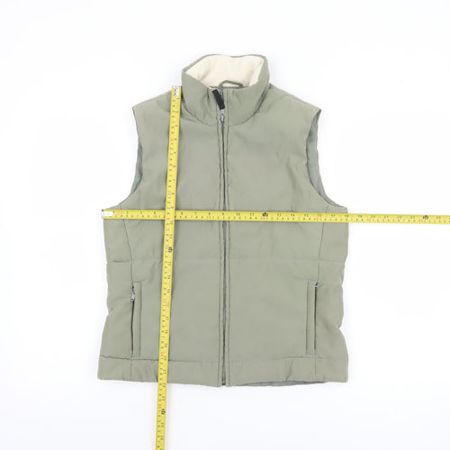 Dorothy Perkins Women Green Padded Zip Waistcoat UK 10