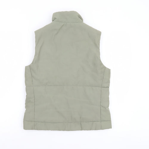 Dorothy Perkins Women Green Padded Zip Waistcoat UK 10