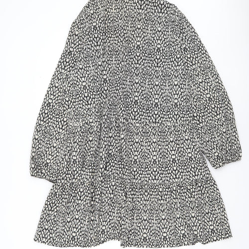 Dunnes Women’s Black Animal Print A-Line Long Sleeve Dress Size XL