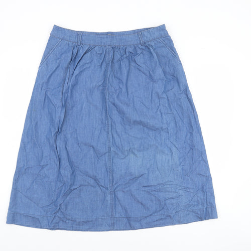 Oasis Women’s Blue Cotton A-Line Denim Skirt Size 14