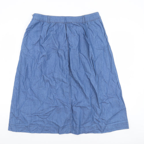 Oasis Women’s Blue Cotton A-Line Denim Skirt Size 14