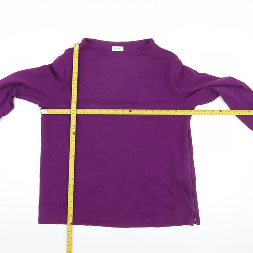 Gerry Weber Women Purple Long Sleeve Boat Neck Stretch Top Size 12