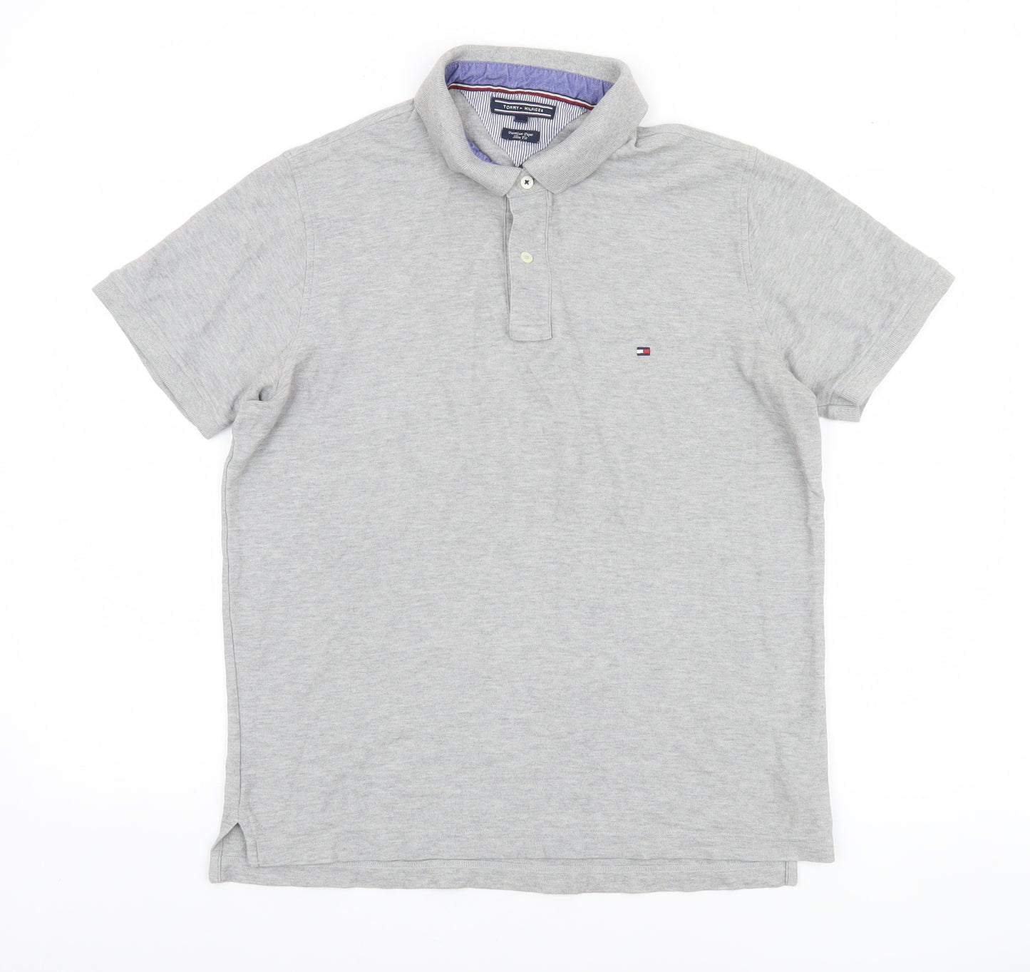 Tommy Hilfiger Men's Grey XL Classic Cotton Polo Shirt