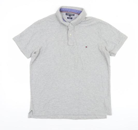 Tommy Hilfiger Men's Grey XL Classic Cotton Polo Shirt