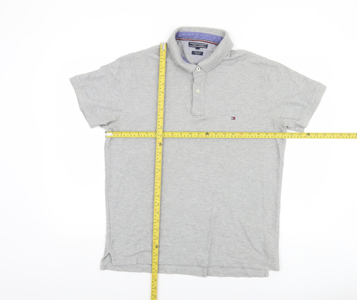 Tommy Hilfiger Men's Grey XL Classic Cotton Polo Shirt