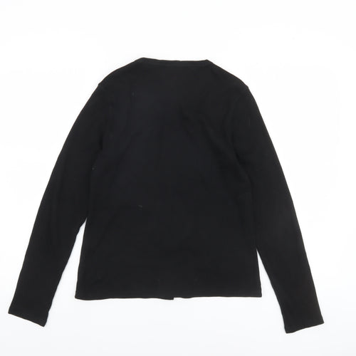 Marks and Spencer Women’s Black Cotton Button-Up Cardigan UK 10