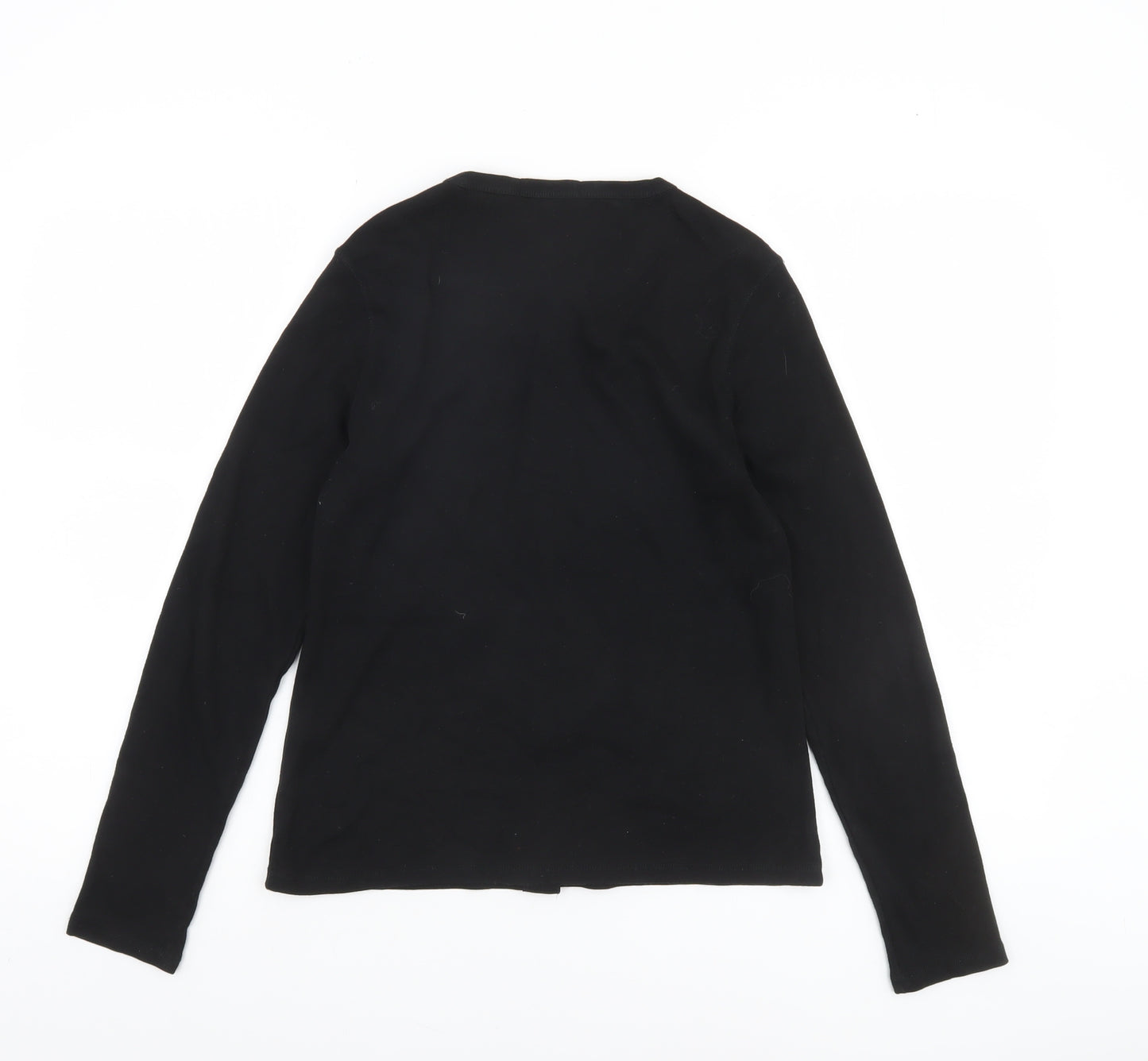 Marks and Spencer Women’s Black Cotton Button-Up Cardigan UK 10