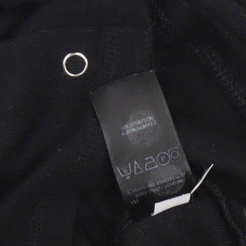 Marks and Spencer Women’s Black Cotton Button-Up Cardigan UK 10