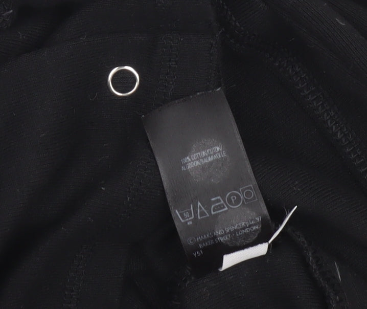 Marks and Spencer Women’s Black Cotton Button-Up Cardigan UK 10