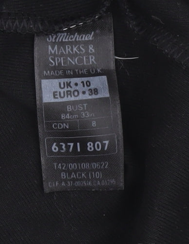 Marks and Spencer Women’s Black Cotton Button-Up Cardigan UK 10