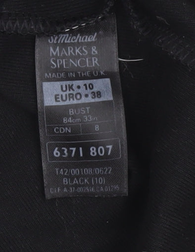 Marks and Spencer Women’s Black Cotton Button-Up Cardigan UK 10