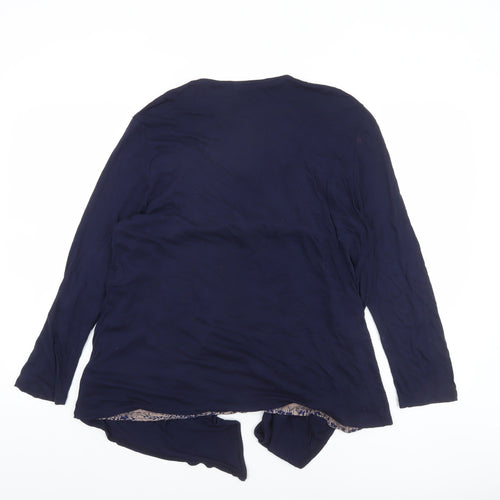 John Rocha Womens Blue Floral Lace Tunic Blouse Size 16