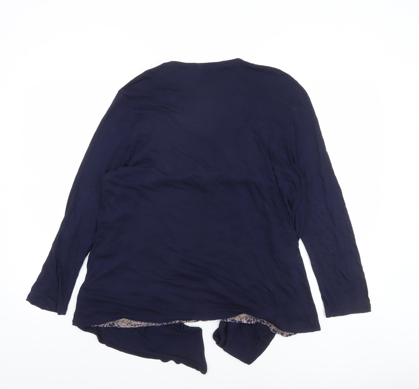 John Rocha Womens Blue Floral Lace Tunic Blouse Size 16