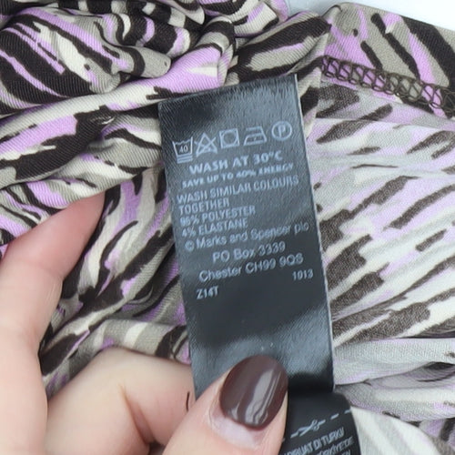 Marks and Spencer Women’s Multicoloured A-Line Jersey Dress Size 16