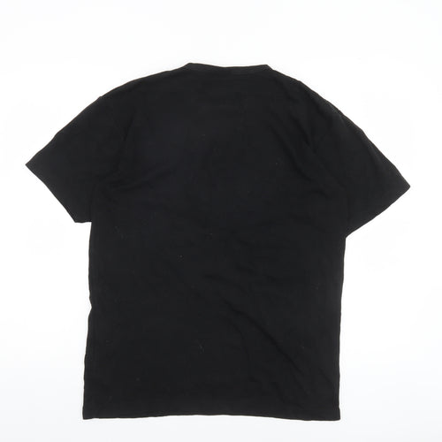 Portwest Men's Black Cotton Crew Neck Regular Fit T-Shirt Size M
