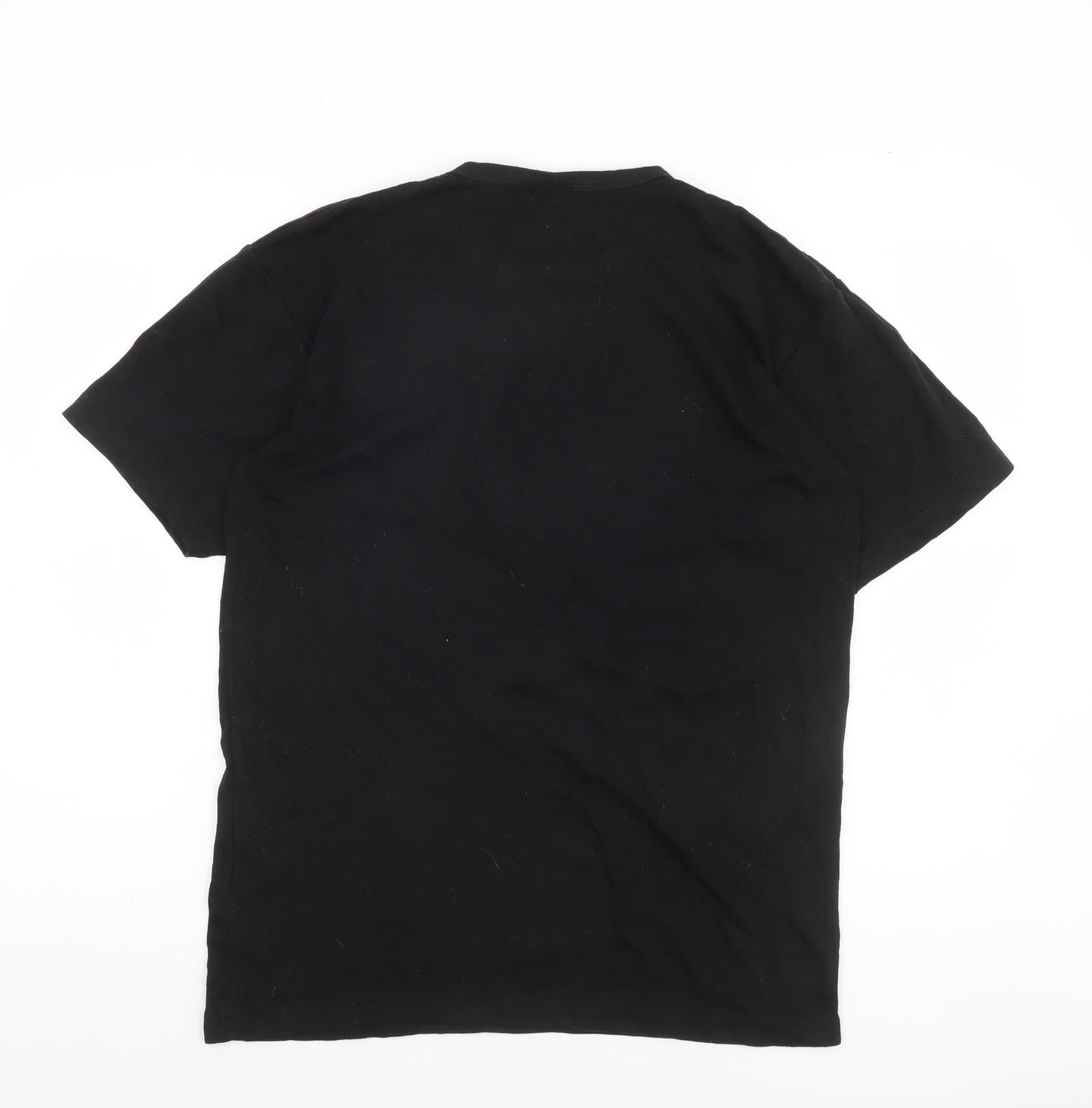 Portwest Men's Black Cotton Crew Neck Regular Fit T-Shirt Size M
