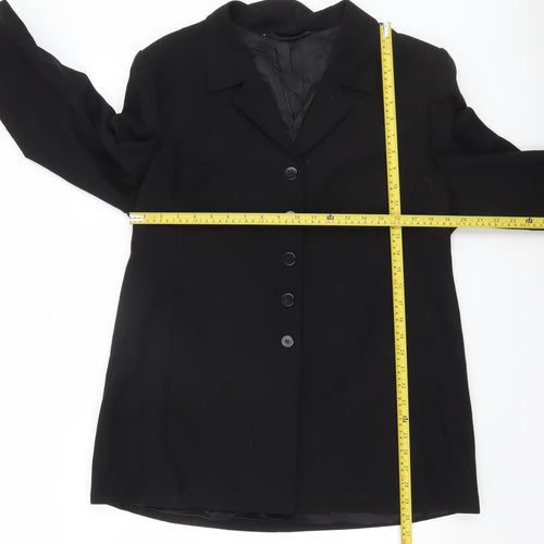 Marks and Spencer Women’s Black Petite Wool Suit Jacket UK 18 Classic Fit